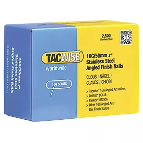 Tacwise Stainless Steel Angled Finishing Nails 16ga x 50mm 2500 Pack 2 Tacwise Stainless Steel Angled Finishing Nails 16ga x 50mm 2500 Pack - Image 2